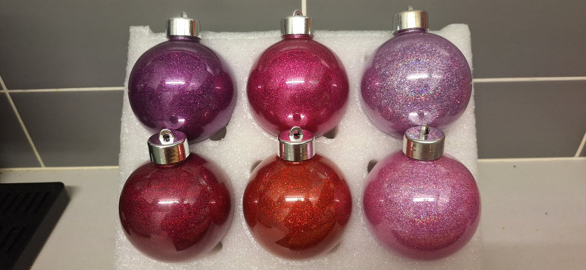 Christmas Glitter Baubles PERSONALISED