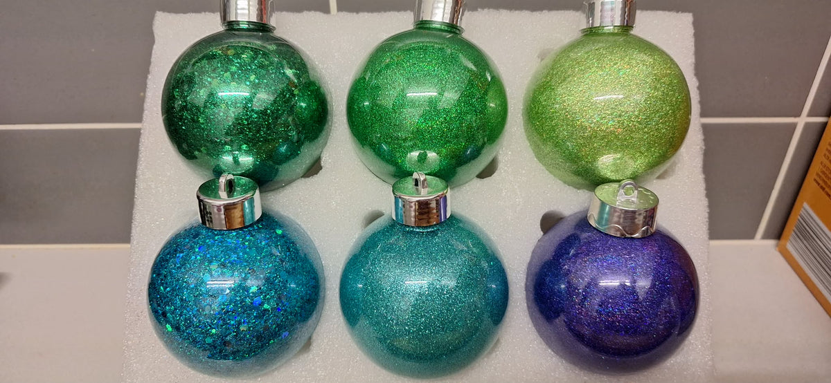 Christmas Glitter Baubles PERSONALISED