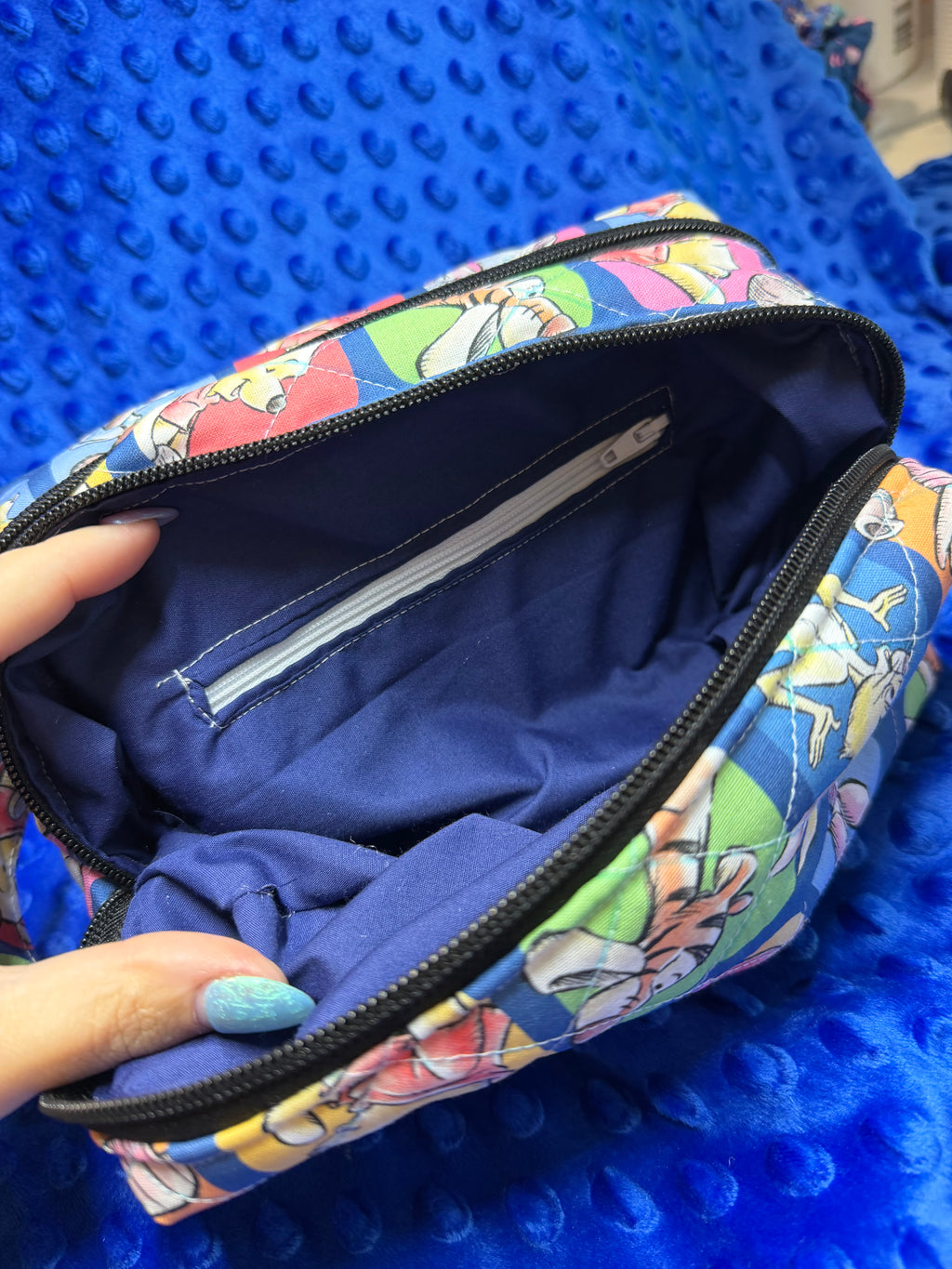 Dual Zip Nappy and Wipe Bag / Makeup Bag
